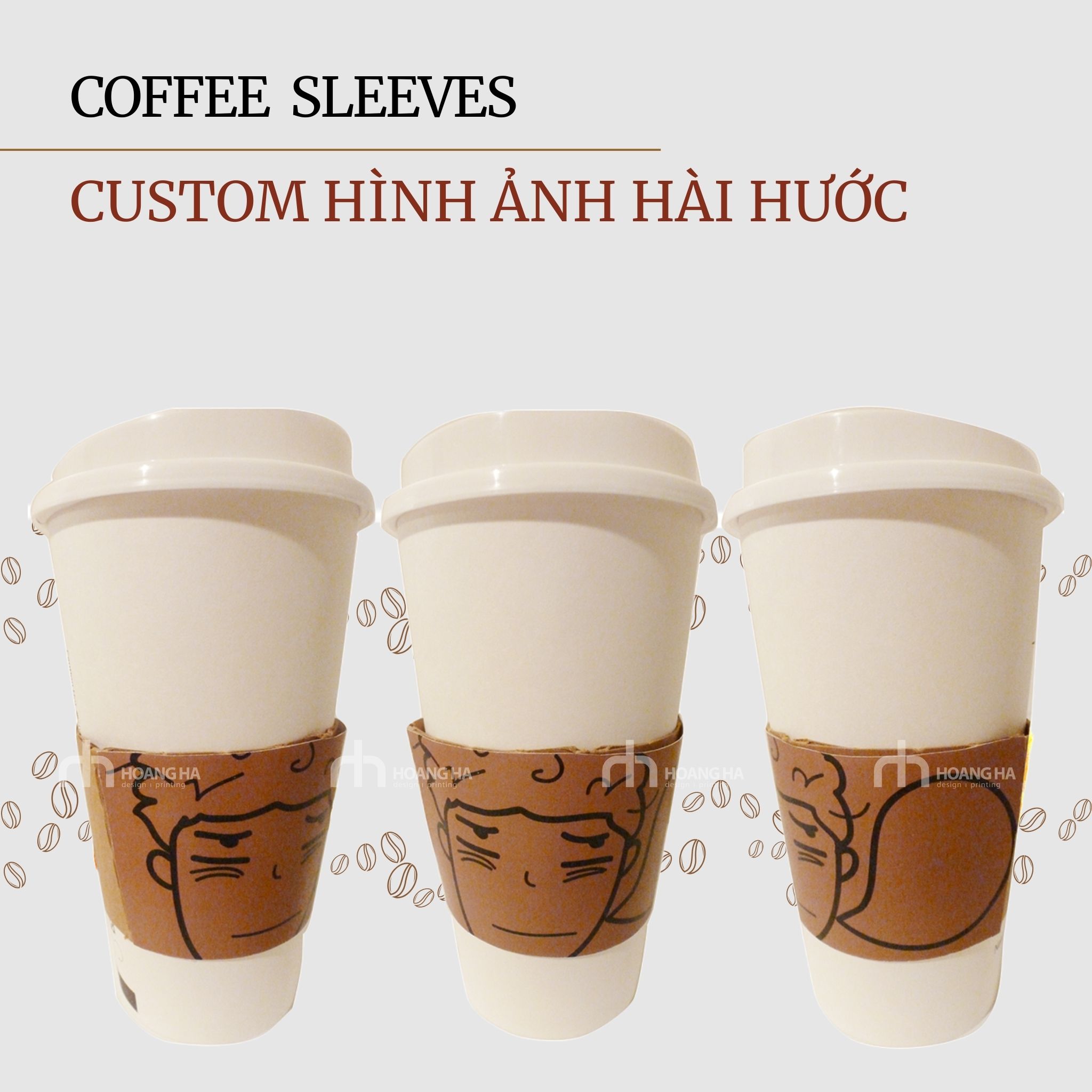 thiết kế - in ấn tay quai ly giấy (coffee sleeves)